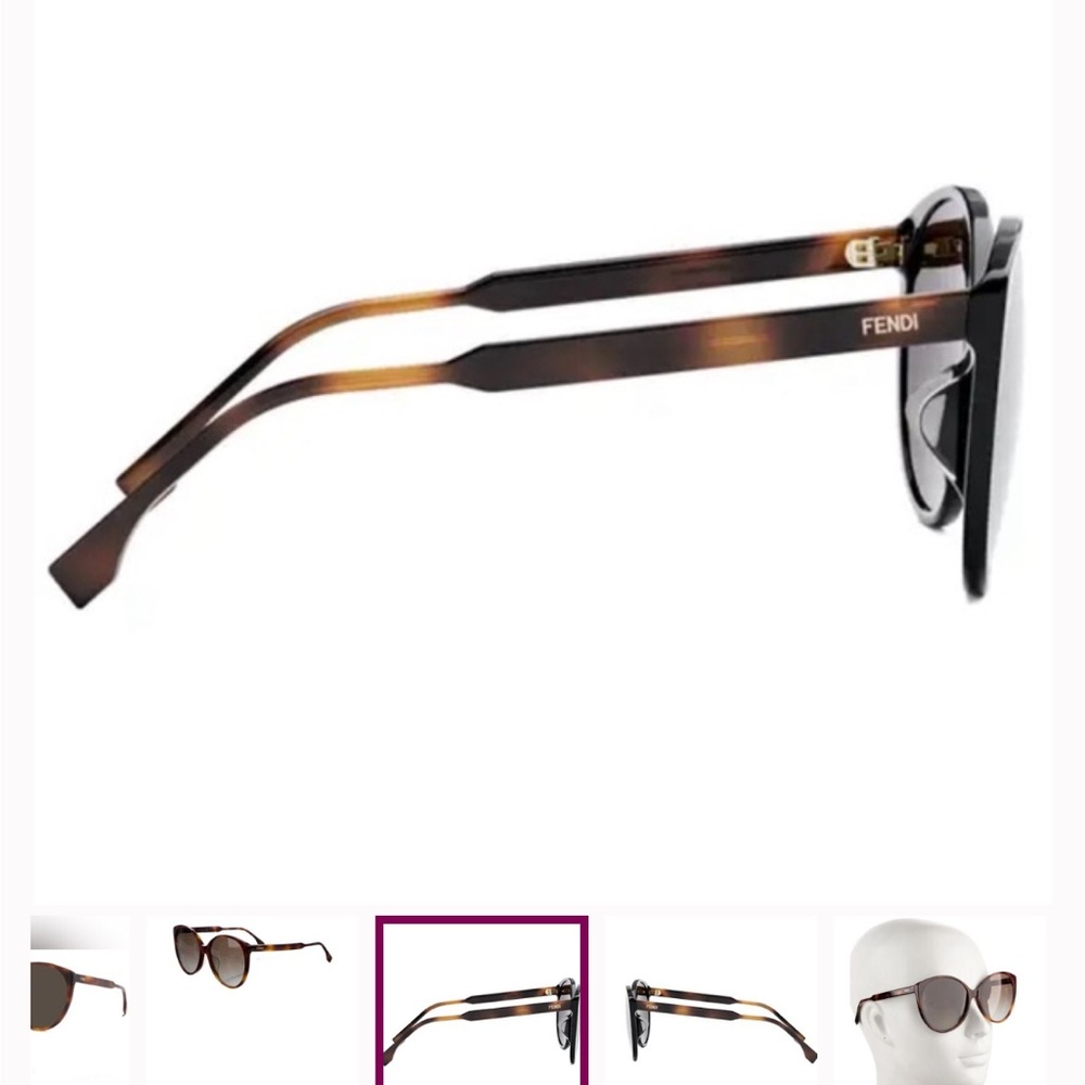 Fendi Brown Cat-Eye Sunglasses - Picture 3 of 6